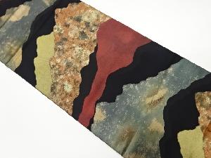 リサイクル　引箔道長取り模様織出し袋帯